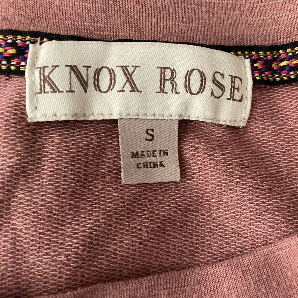 Knox Rose Sweatshirt Womens Small Stretch Mauve Pullover